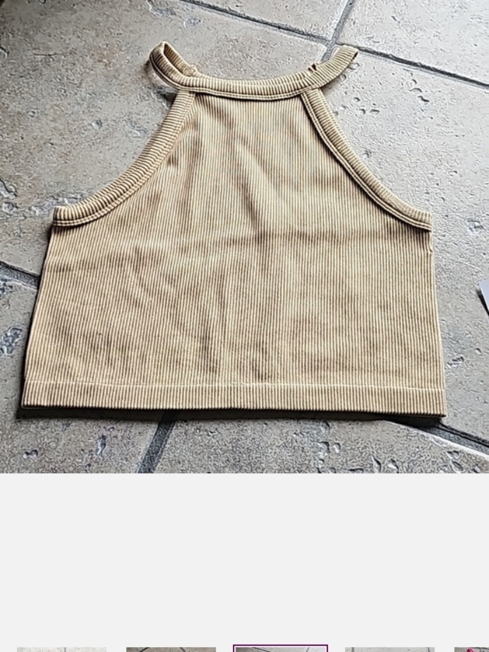 5/30$ Ribbed Crop Tank Top - Pink, Blue, White, Gray, Tan - Picture 3 of 10